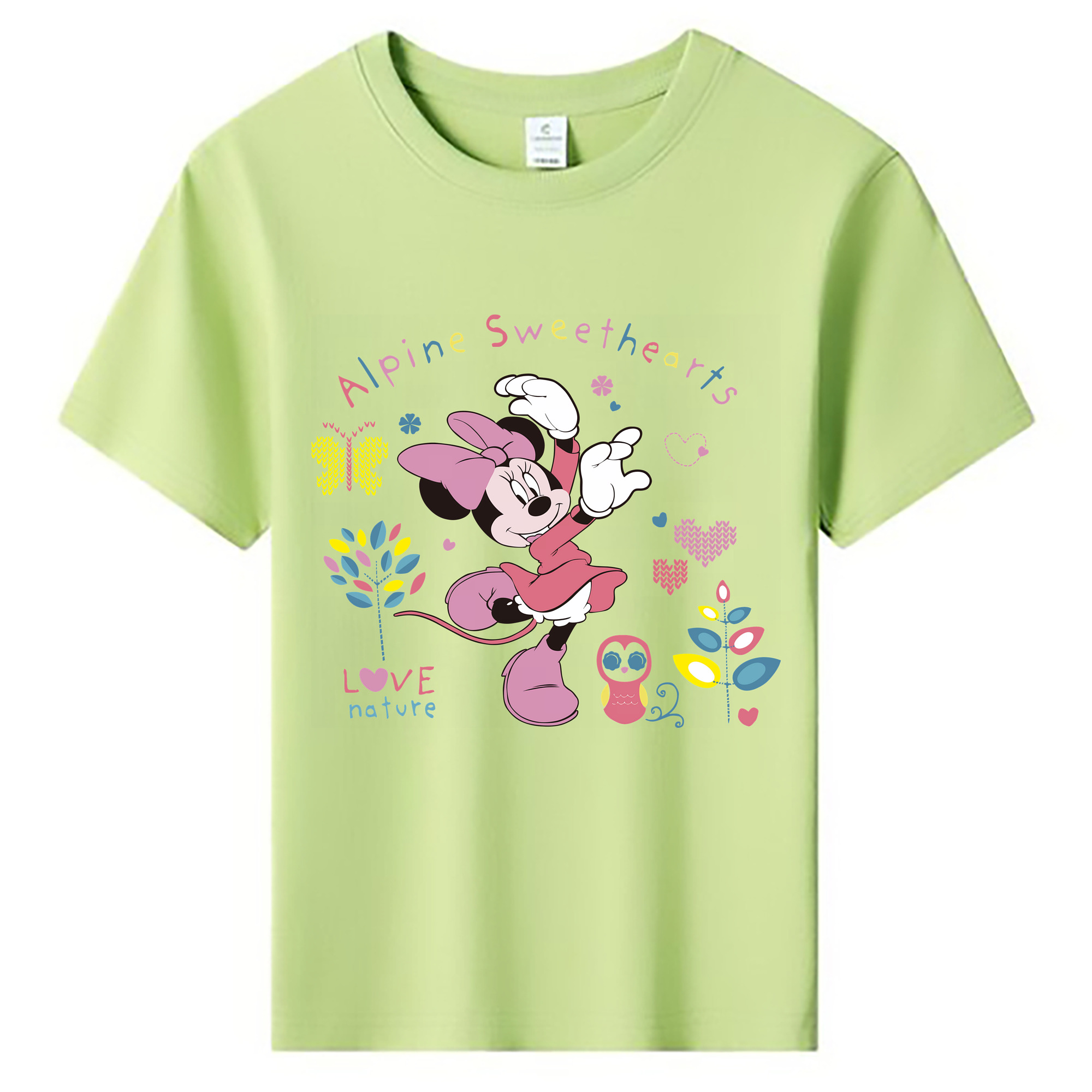 （画像用） ミッキーマウス Mickey Mouse 綿100％キッズTシャツ（フロントプリント）